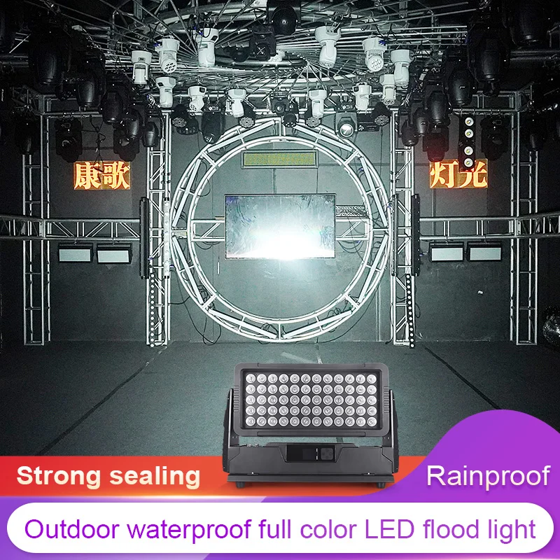 High Quality 60*10W LED Waterproof Wall Wash Light RGBW Wall Wash Building Light DMX Outdoor City Color Lighting for party DJ