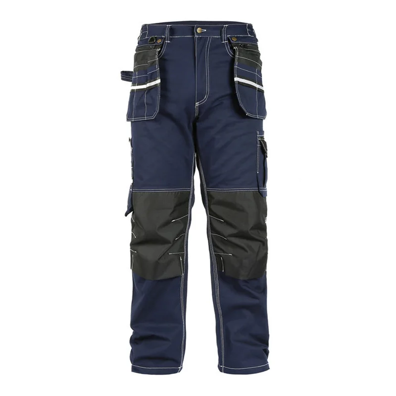 Mens Construction Durable Knee Reinforcement Workwear Trousers Utility Work Pant with Detachable Pocket