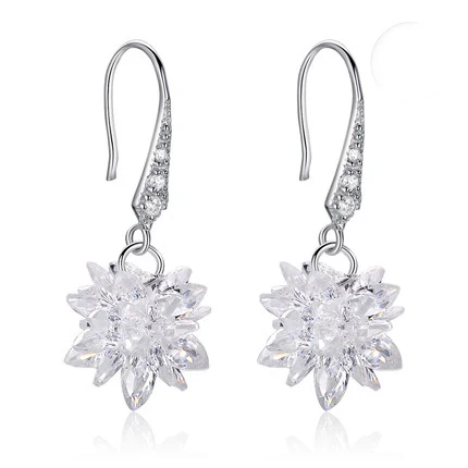 925 Sterling Silver Geometric triangle Earrings For Women Fashion Jewelry sterling-silver-jewelry pendientes