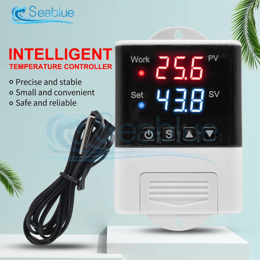 DTC1110 DTC1100 DTC1200 AC 110V-220V LED Digital Microcomputer Temperature Controller Thermoregulator Thermostat NTC Sensor