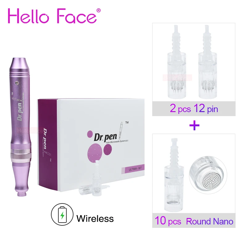 Dr. pen Ultima M7 Wireless Derma Pen With 10 pcs Cartridges hair care Microneedling Pen PMU MTS Advanced Skincare Beauty Machine