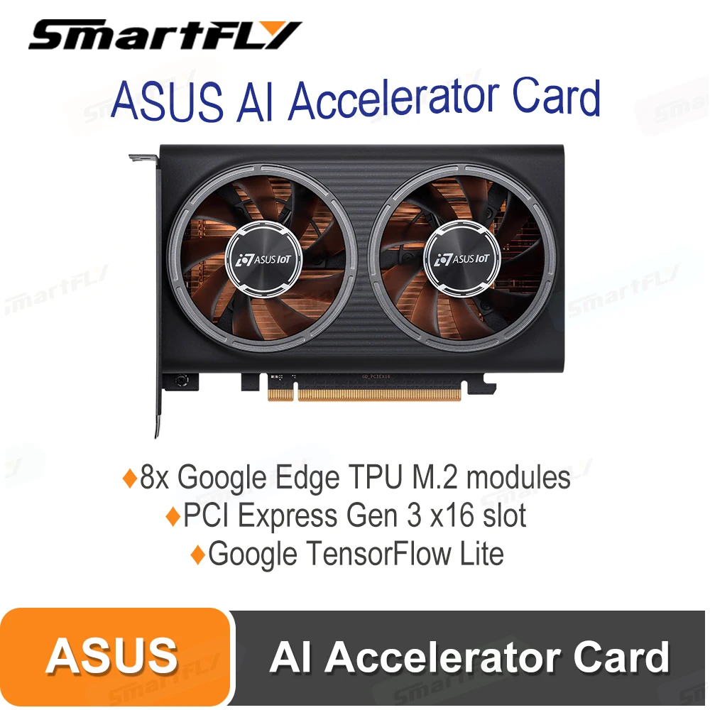 

ASUS AI Accelerator Card CRL-G18U-P3DF PCIe Gen3 Based on Google Coral Edge TPU , Enabling AI-Based Real-time Decision