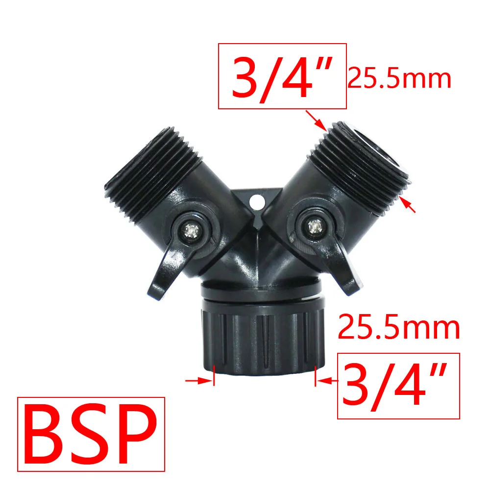 2/4-weg Garten Tippen Weibliche 1/2 3/4 1 Zoll Gewinde Y Bewässerung Ventil Wasser Splitter Garten Schlauch Schnell Anschluss 5/8 \