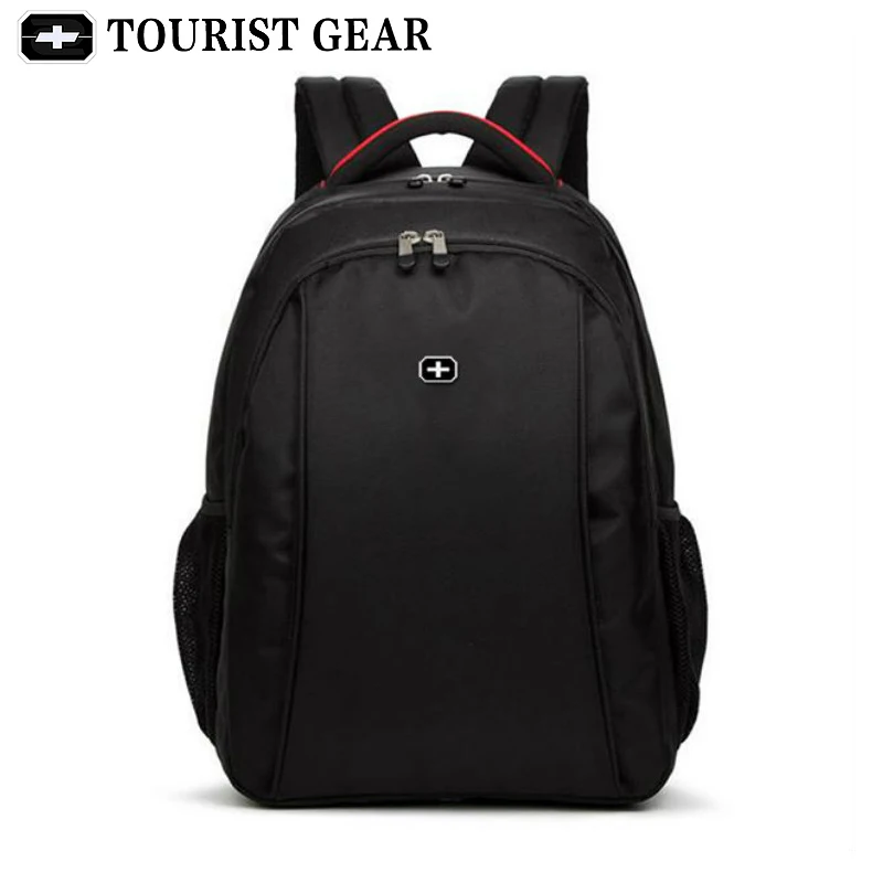 black bagpack men bag mochila swiss backpack Travel rugzak TOURIST GEAR business 15.6 inch laptop backpack men mochila escolar