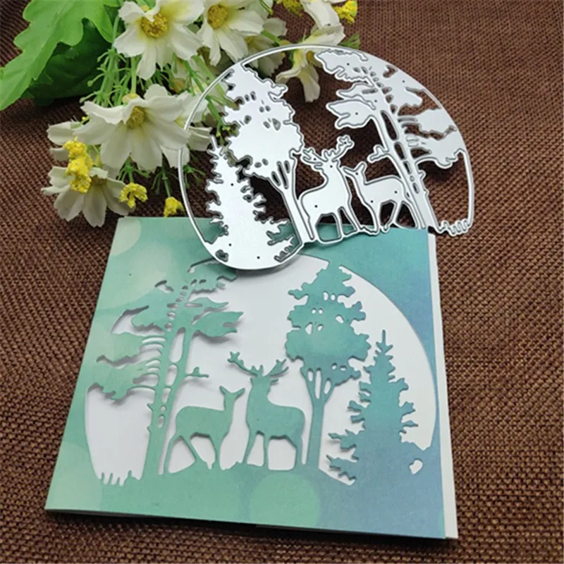 Christmas Tree Animal Metal Cutting Dies Stencils Scrapbooking Decorative Embossing Folder Carbon Steel Paper Card DIY Die Cuts