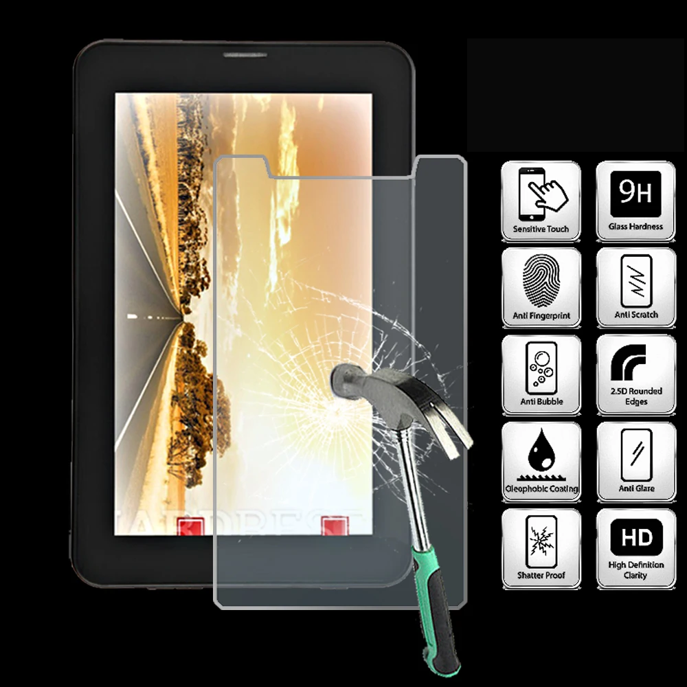 For IRULU X7 7" - 9H Tablet Tempered Glass Screen Protector Cover Explosion-Proof High Quality Screen Film