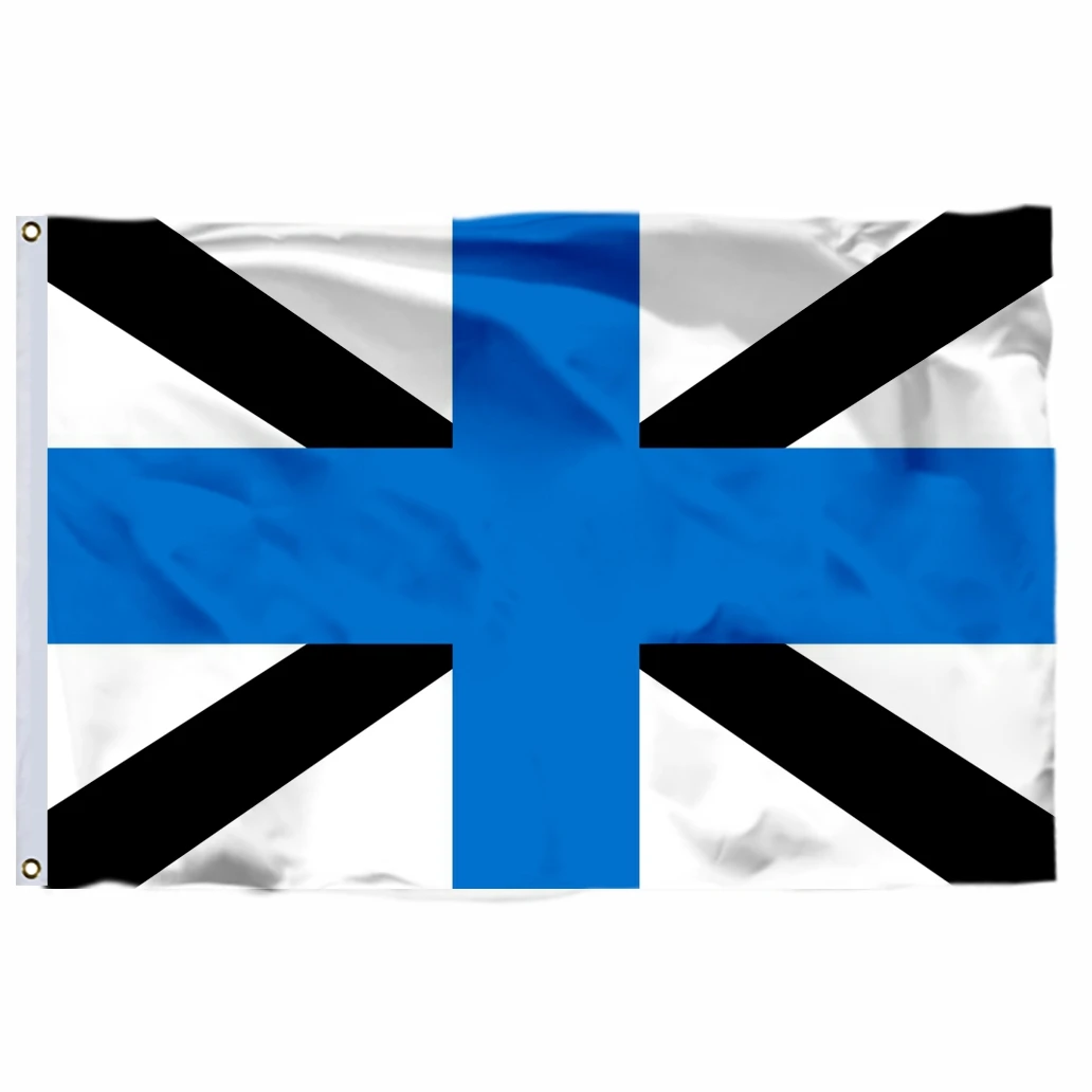 Estonia Naval Jack Flag OUTDOOR INDOOR BANNER 90x150cm National Parade Festival 3x5ft 2X3FT