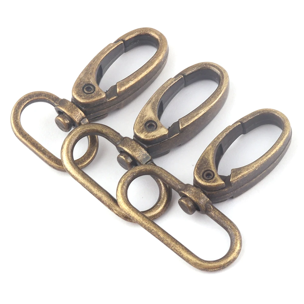 20-30mm Bronze Swivel Clasp Claw Swivel Hook Dog Collar,Key Ring Lobster Strap Clip Purse Bag Handbag Webbing Leather Hardware