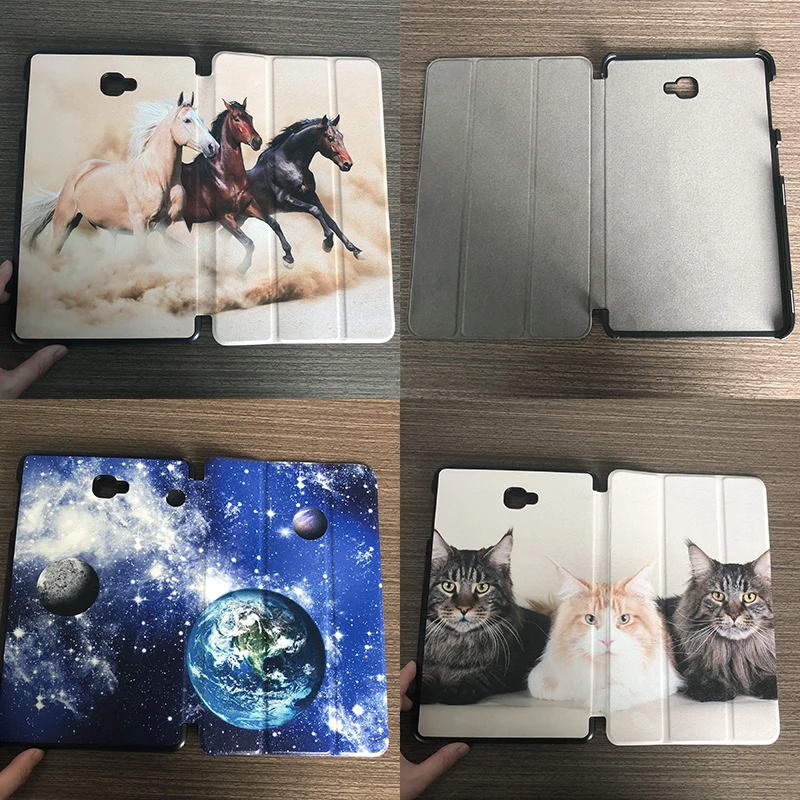 Capa de proteção de couro mtt para samsung galaxy, capa dobrável e inteligente para tablet com flip e suporte, 10.1 polegadas