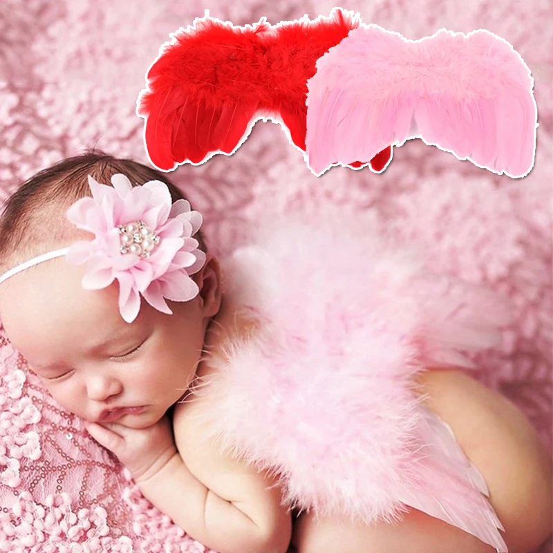 Mini Baby Kids Feather Angel Wing neonato Photography Dog Pet puntelli vestiti per bambole ali d'angelo spettacolo fai da te Masquerade Party Decor