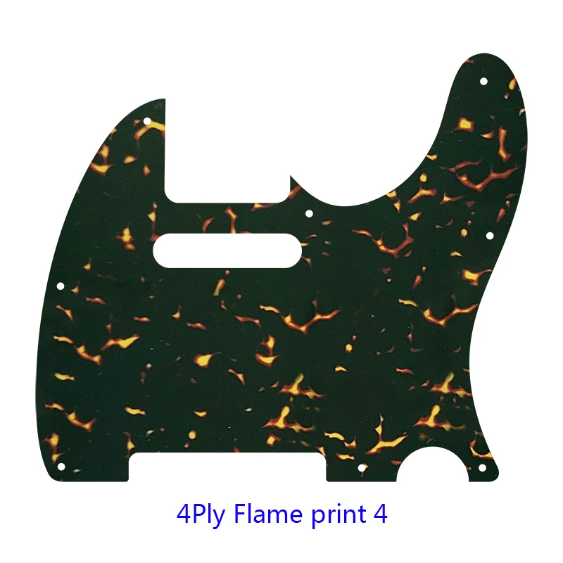 Pleroo Guitar Parts For US Standard 8 Screw Holes 62 Year Tele Telecaster Guitar Pickguard Scratch Plate Flame Pattern