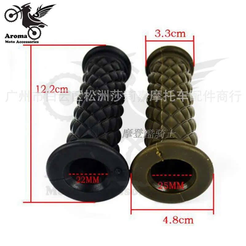 16 colors available brown red black hot retro cafe racer parts 22MM 25MM rubber motorbike grip for honda suzuki yamaha harley softail sportster