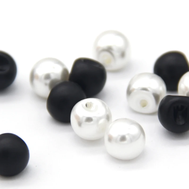 HENGC Classical Black White Pearl Shirt Buttons For Clothes Wedding Dress Handmade DIY Decorative Sewing Accessories Wholesale