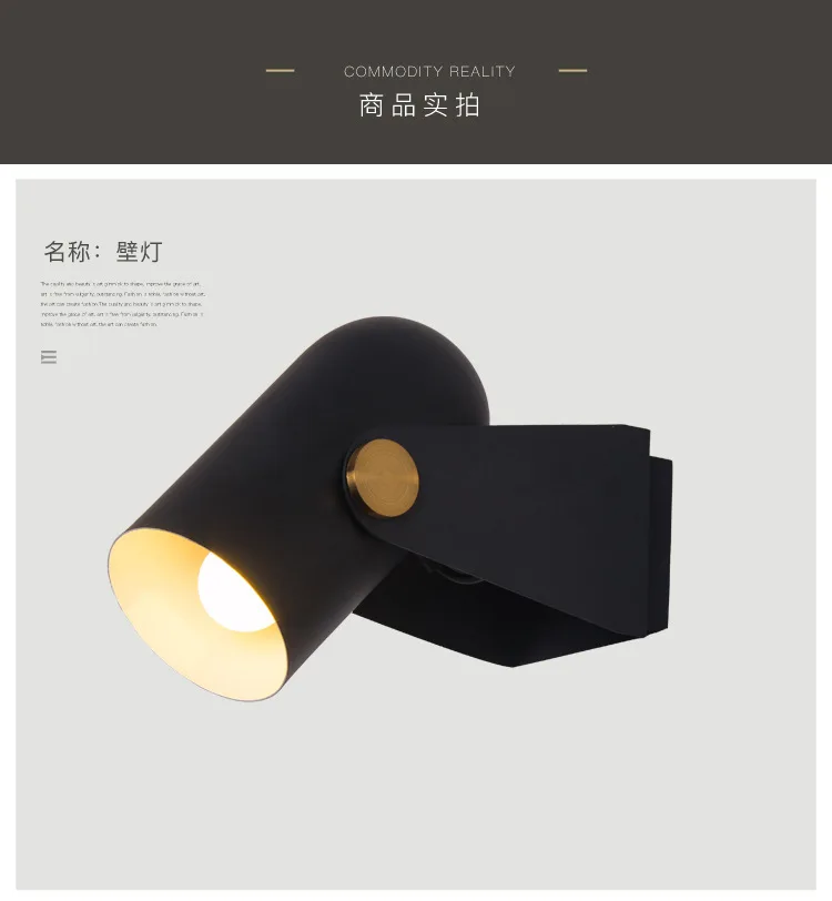 Carronade Wand Licht Europa Nordic Kleine Kupfer drop licht Led Goldene Moderne Schlafzimmer Esszimmer Bar deco design Led loft wand lampe – Detail 7