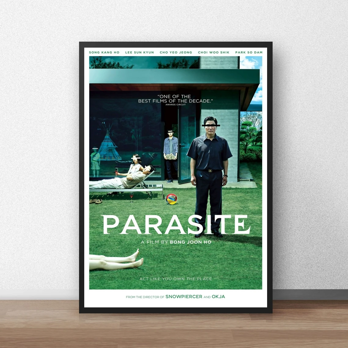 Póster de película clásica de Parasite, impresión artística en lienzo, decoración del hogar, pintura de pared, sin marco