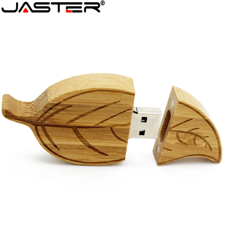 Pen Drive USB daun kayu, Flash drive 4GB 8GB 16GB 32GB 64GB 128GB kapasitas tinggi hadiah kreatif