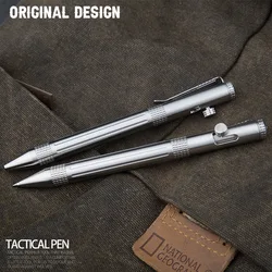 Self Defense Stainless Steel Tactical Pen Bolt Switch Emergency Glass Breaker Outdoor Survival Protector EDC Tool Gift