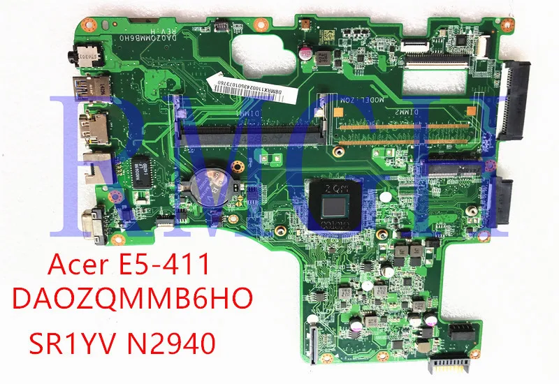 AKEMY DA0ZQMMB6H0 dla NBMLQ11009 NBMLQ110096 płyta główna laptopa dla acer aspire E5-411 E5-411g płyta główna pełna działa