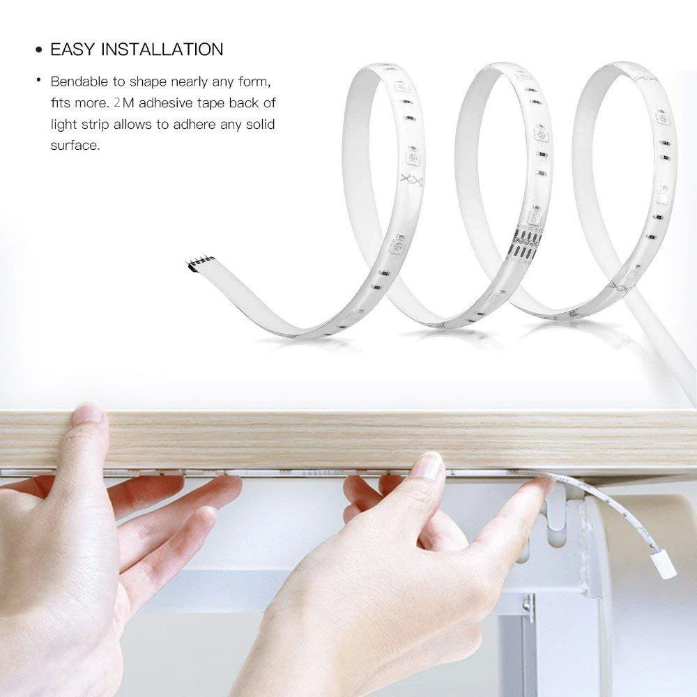 Yeelight Aurora Smart LightStrip 1S 2M 10M LED RGB WiFi APP รีโมทคอนโทรล Light Strip สำหรับ Alexa ผู้ช่วย Homekit