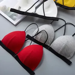SP&CITY Front Closure Thread Thin Colorful Bra Women’s Cross Sling Beauty Back Wire Free Seamless Bras Gathered Sexy Lingerie