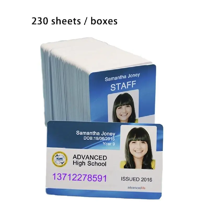 New White Inkjet Printable Blank Pvc Card 230pcs For Membership Card Club Card Id Card Direct Printing Of Coated White Card