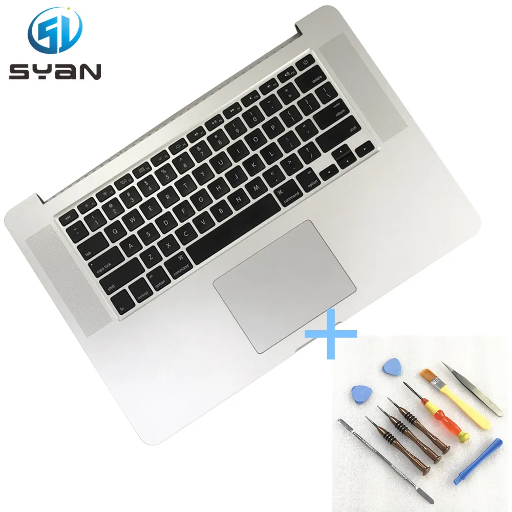 

A1398 Top case with keyboard motherboard track pad backlight fans speaker SSD for Macbook Pro Retina 15.4" US Topcase 2012