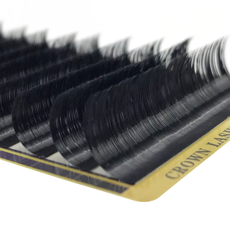 CrownLASH Black Volume Lash C, D 0.03 0.05 0.07 0.085 7-15mm 9sizes mixed tray 3D 4D 5D 6D