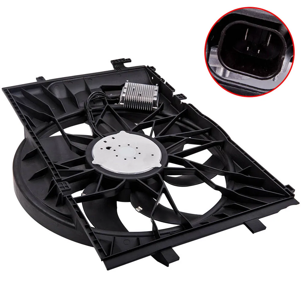 A/C Dual Radiator Cooling Condenser Fan Assembly MB3000102 For Mercedes Benz C CLK Class C55 3.2L W203 W209 C230 C240 CLK320