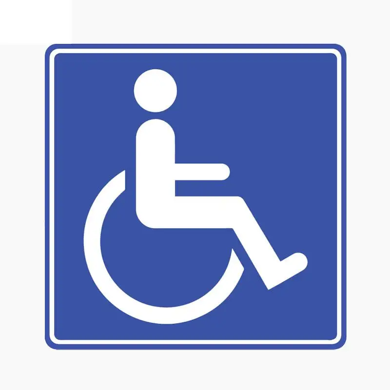 RuleMyLife 11.7CM*11.9CM Sign Disability Disabled Reflective Personality Decal Car Sticker C1-7746