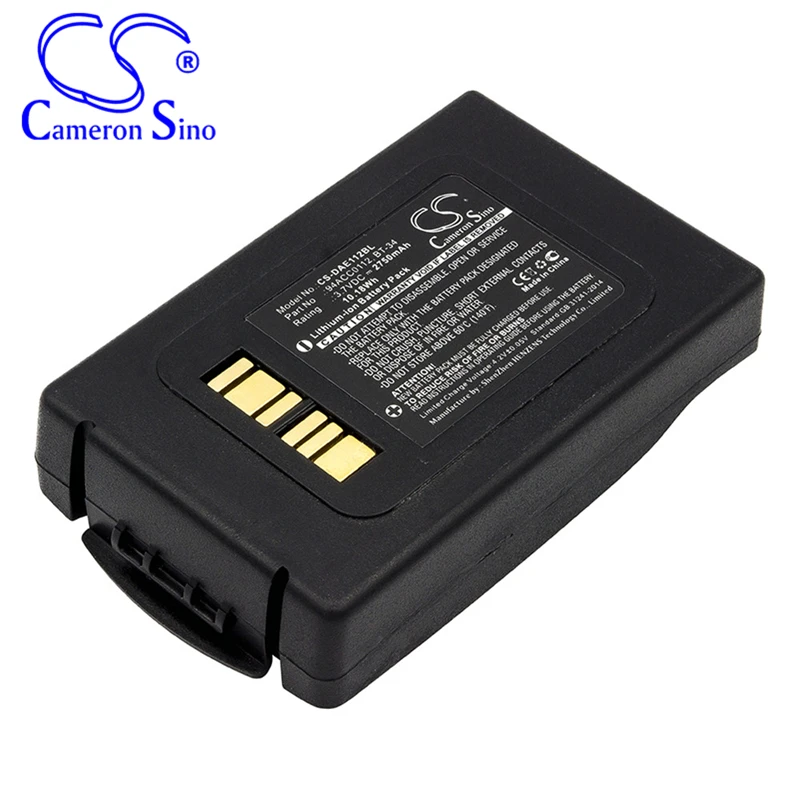CameronSino แบตเตอรี่สำหรับ Datalogic ELF เหมาะกับ Datalogic 94ACC0112 BT-34 Barcode Scanner แบตเตอรี่2750MAh/10.18Wh 3.70V Li-Ion สีดำ