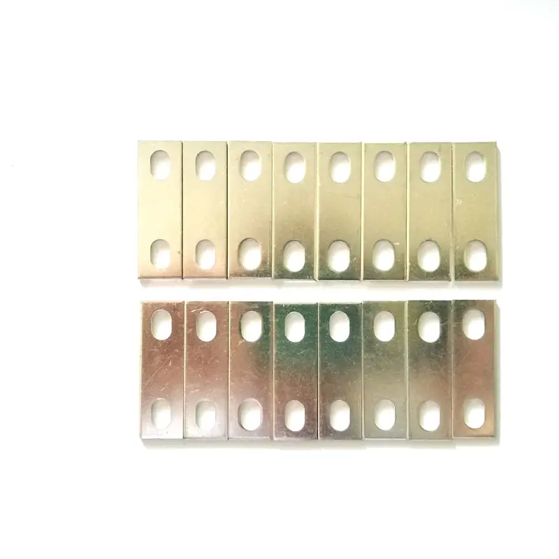 L47 * W15 * 1.5mm contatti foglio batteria vite 6 linguette connettori sbarra nichelati passo foro 30mm per celle al litio LiFePO4