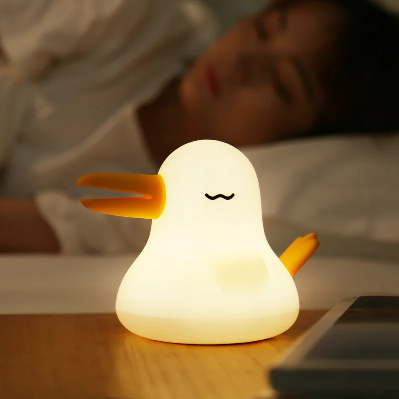 LED Night Lights USB Rechargeable Lamp Bird Creative Gift Eye Protection Bedroom Beside Table Lamp Room Decoration Lights