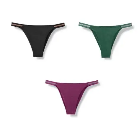 Xiaomi 3Pcs ชุดชั้นในสำหรับเซ็กซี่ Thongs ชุดชั้นในสตรีบิกินี่กีฬาหญิงกางเกงผ้าไหมน้ำแข็งกางเกงแฟชั...