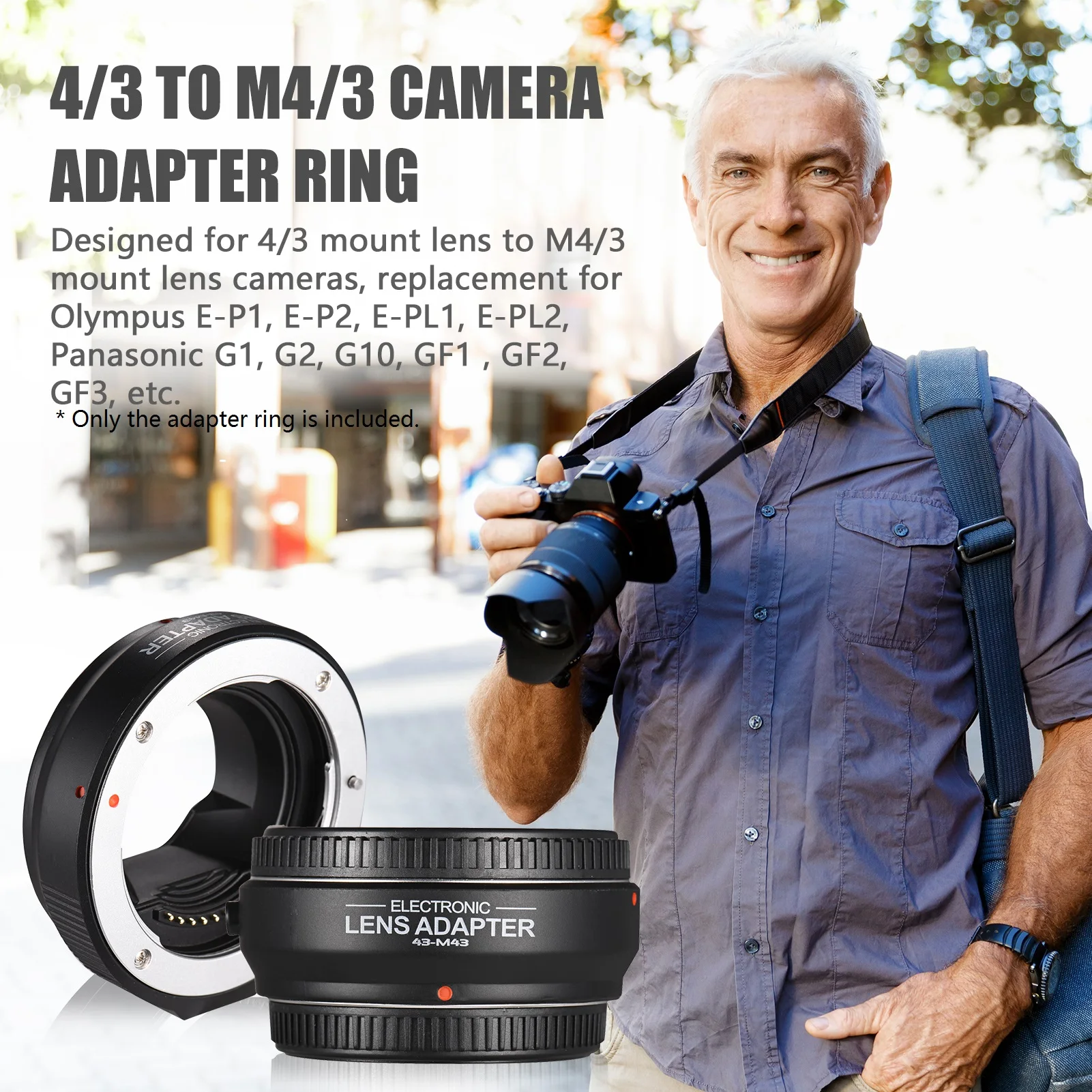 FOTGA OEM4/3(AF) 4/3 to M4/3 Camera Adapter Ring Auto Focus Lens Mount for Olympus 4/3 Mount Lens to G1 G2 G10 GF1 GF2 GF3