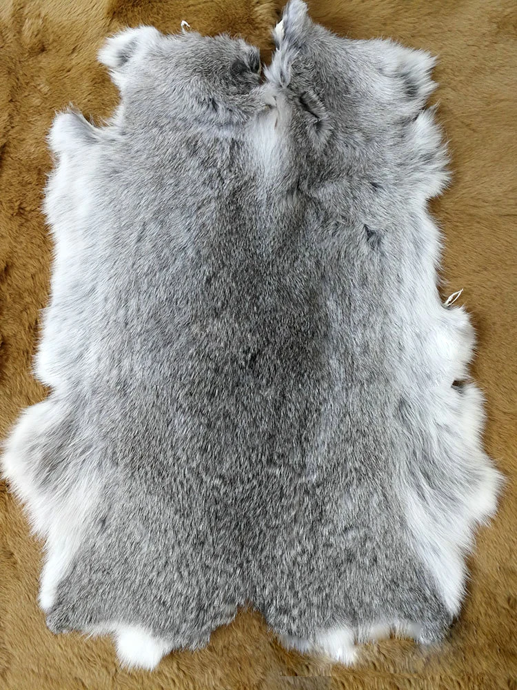 Natural Genuine Rabbit Fur, Fluffy Rabbit Leather for Garment, Accessories, Handbag, Desk, Home Decor, 30Pcs per Lot