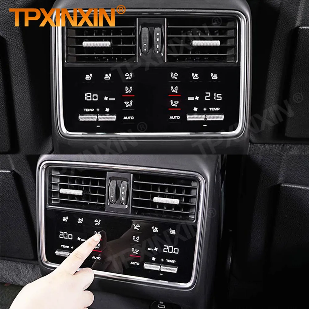 Android For Porsche Cayenne 2017 2018 2019 2020 Car Air Upgrade Conditioning Panel Board Touch Screen LCD Rear Climate Control
