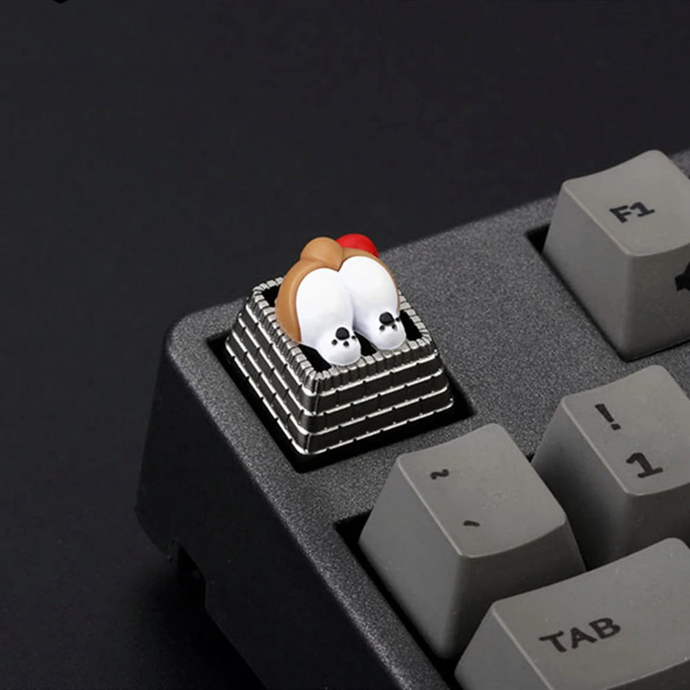 

Key cap mechanical keyboards keycap personality design, 3D relief Kawaii Corgi Cute Ass Modeling keycap silicone keycaps MX axis