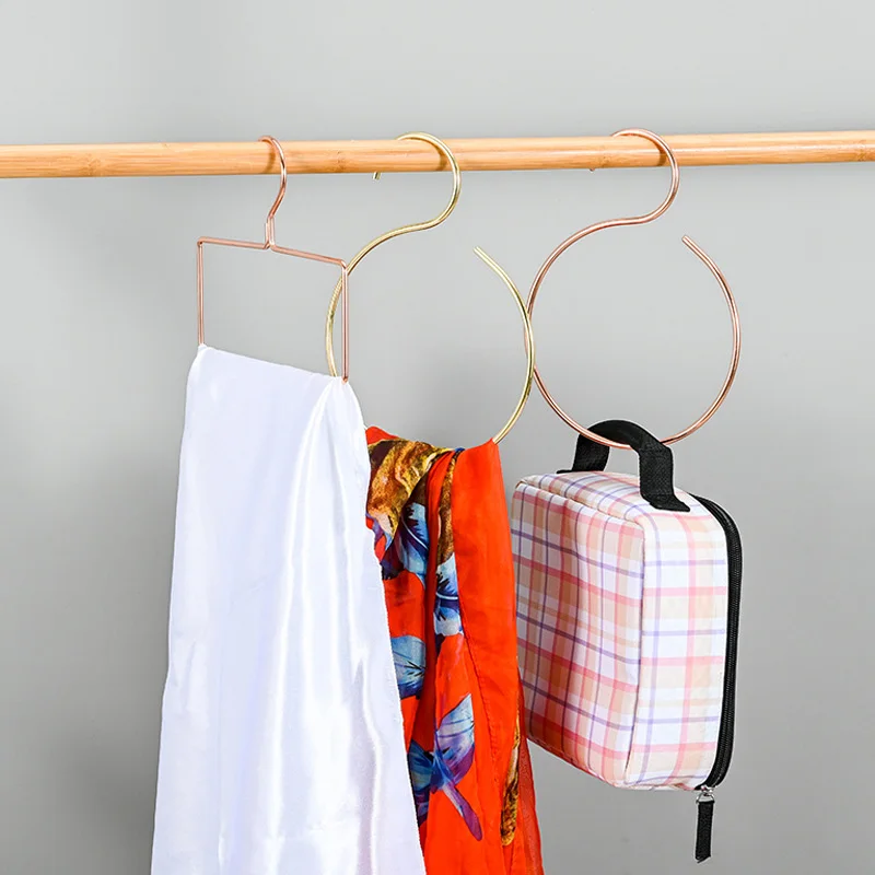 

2PCS Scarf Ring Hanger Belt Rack Tie Rack Hanging Hook Closet Accessory Organizer Holders for Ties Scarves Belts Handbags