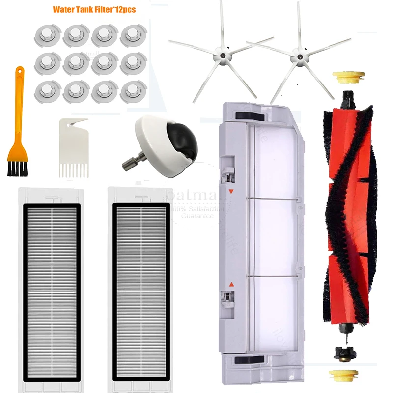 เปลี่ยนสำหรับ XIAOMI MI Roborock S5 Max S50 S51 Roborock S6 MaxV เครื่องดูดฝุ่นหุ่นยนต์ที่ถอดออกได้แปรงหลัก Roller Hepa กรอง