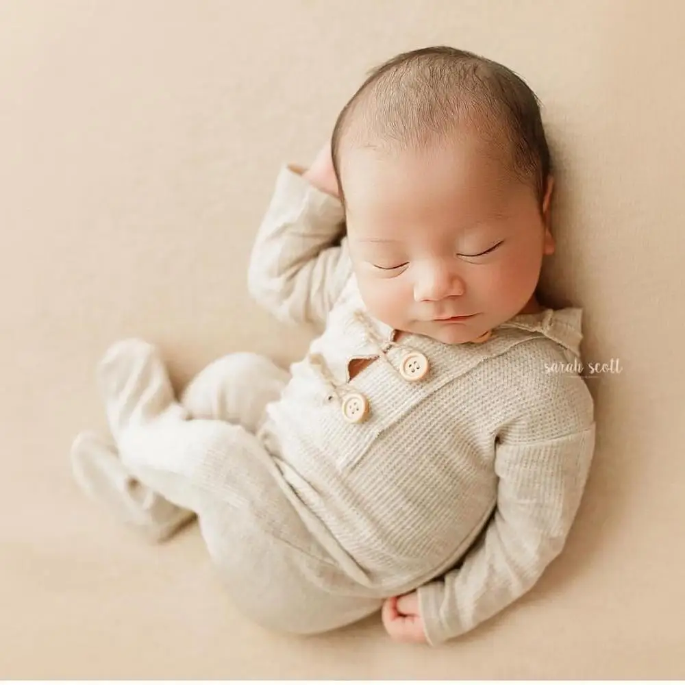 Newborn Photography Props Romper Set Hat bebe Reborn Accesorios De fotografia Baby Photo Studio Shoot Clothes Boy Outfit Costume