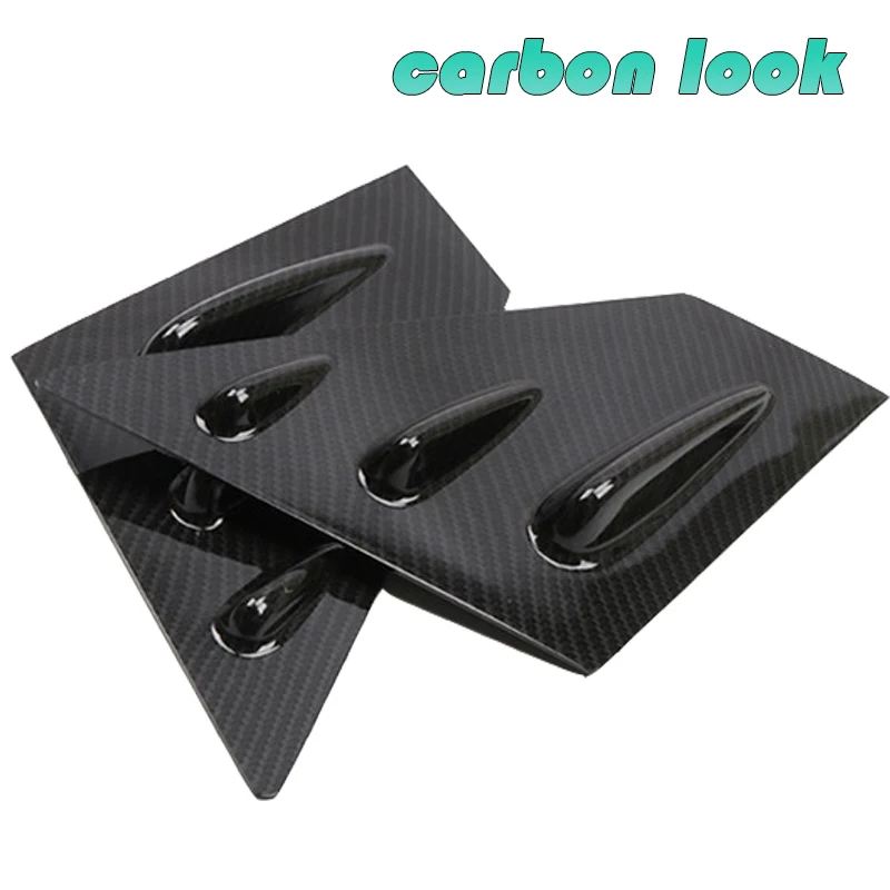For Subaru WRX STI 2015-2018 Car Front Window Louver Side Vent 2X ABS Plastic Stickers Side Window Louvers Scoop Cover Vent