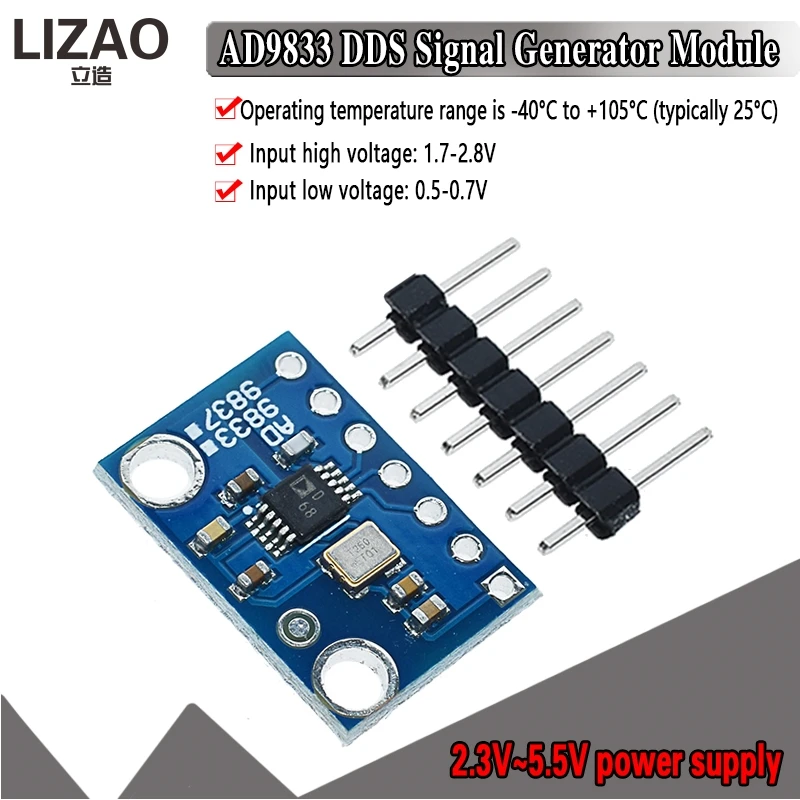 AD9833 Programmable Microprocessors Serial Interface Module Sine Square Wave DDS Signal Generator Module 9833