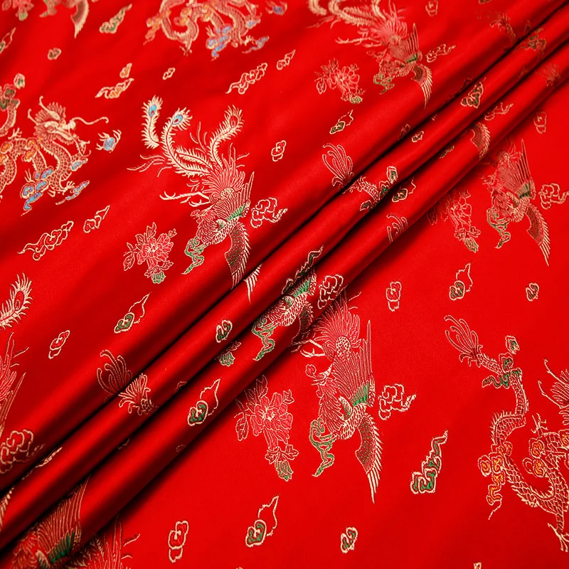 Damask fabric Brocade jacquard fabrics Chinese style vintage clothing material for sewing cheongsam and kimono