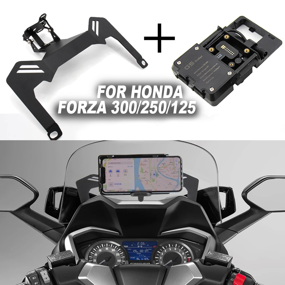 

NEW Motorcycle For Honda Forza 300 250 125 MF13 Forza300 Front Phone Stand Holder GPS Navigaton Plate Bracket