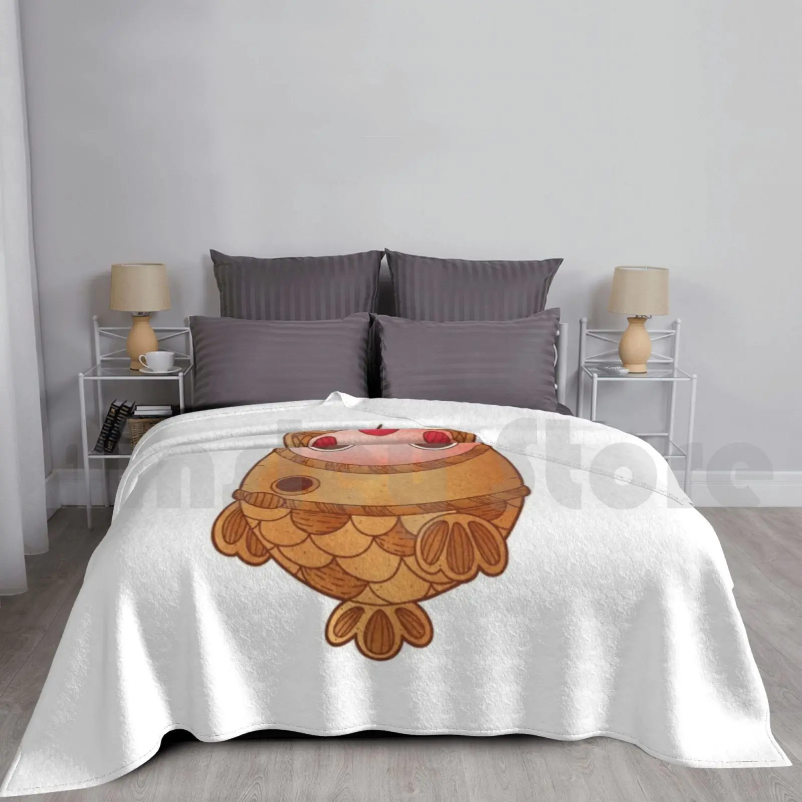 Taiyaki Ice-Cream Cat Blanket Fashion Custom 567 Taiyaki Iceream Cat Animal Food Kitty