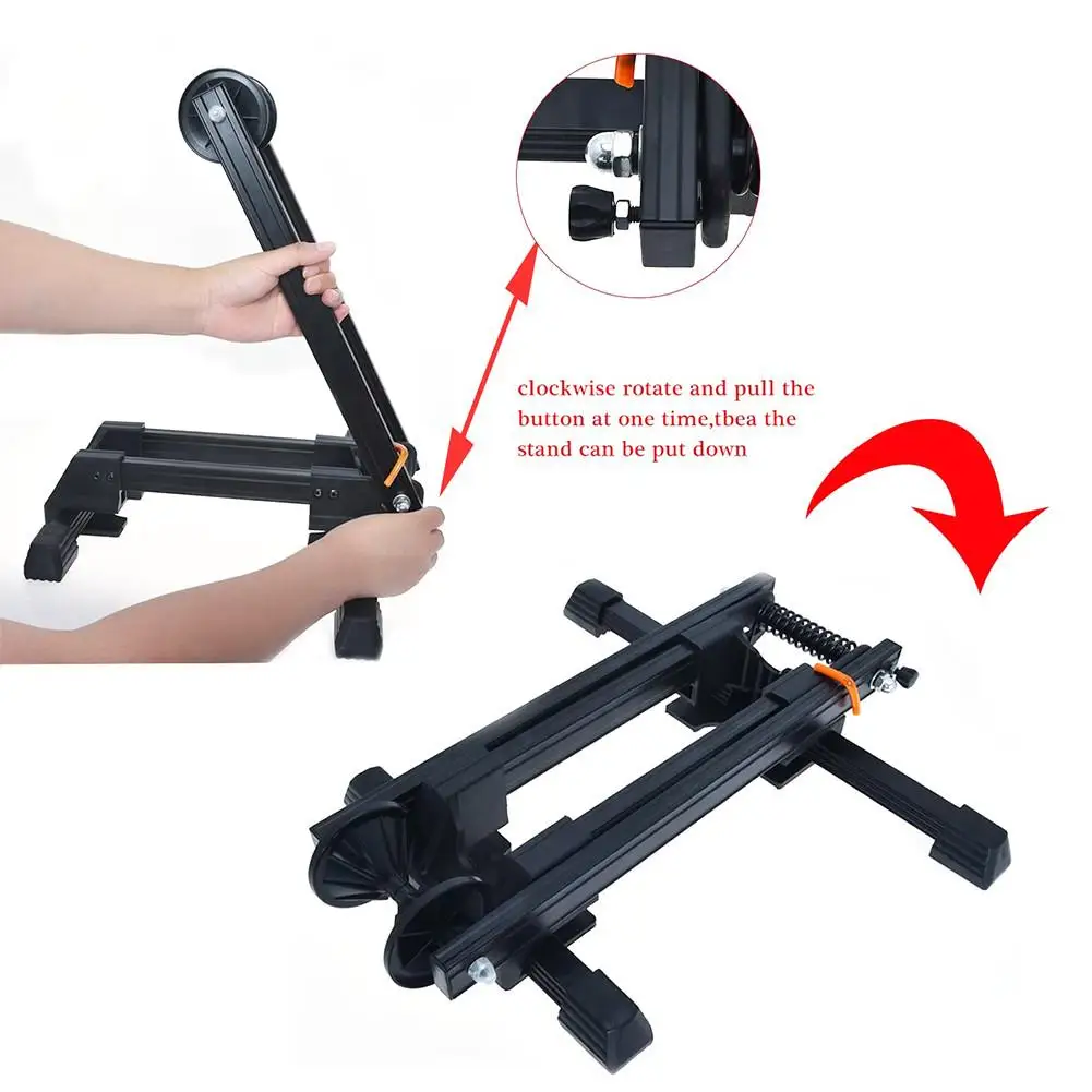 Floor Bike Stand Bicycle Storage Rack Foldable Adjustable Parking Rack Cycling Mountain Bike Holder Bicycle Accessories