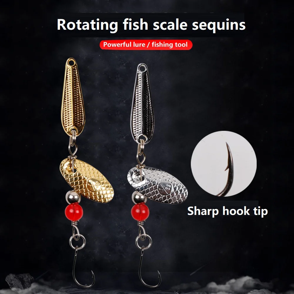 1pcs Spinner Spoon Metal Bait Fish scale Sequin Lure 2.4g Wobblers CrankBaits Jig Shone Trout Pesca Fishing Tackle Accessories