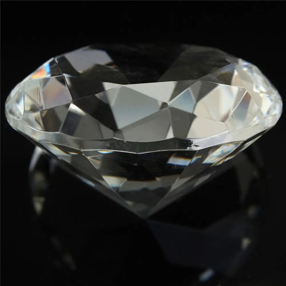 Romantic Chrismas Gifts Desktop Ornaments Party Adornment Clear Glass Faceted Cut Raw Gemstone Crystal Diamond