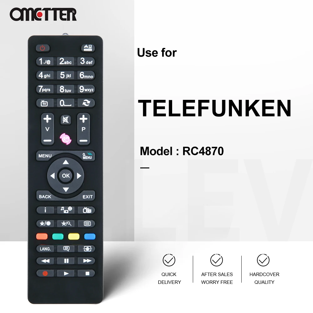 RC4870 RC4875 for TELEFUNKEN RC4849 for HITACHI Smart TV Remote Control TECHWOOD  Telefunken Finlux Shar