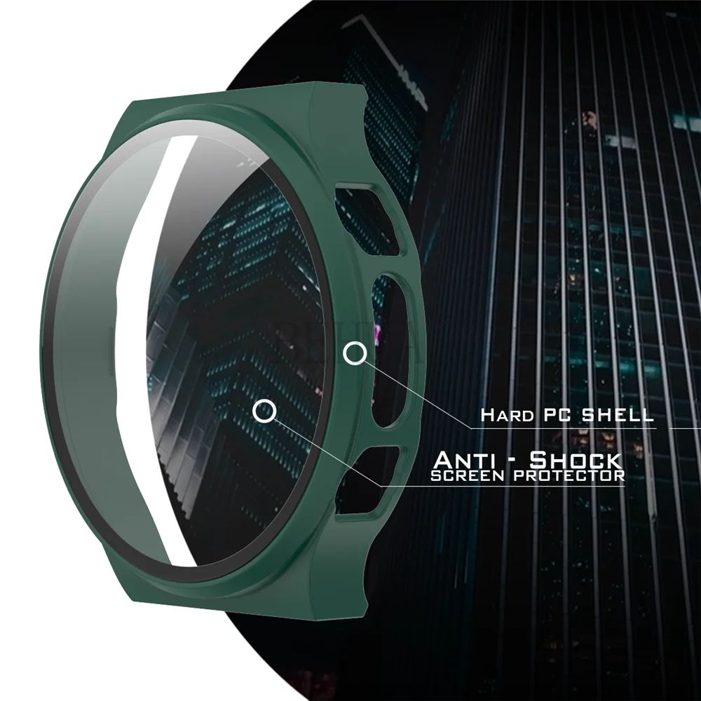 Capa protetora para relógio huawei, capa de proteção + película temperada